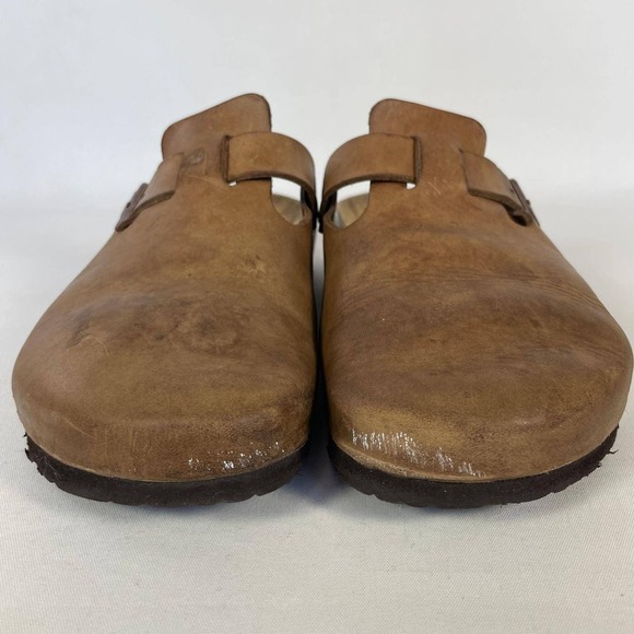 Birkenstock Boston Oiled Leather Clogs Tobacco Brown Patina EU 43 US 10-10.5 main image 7